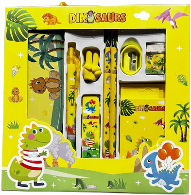 rvs trader Stationary Set For kids Art Metal Pencil Box(Set of 1, Yellow)
