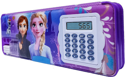 pawa with calculator with calculator Art Plastic Pencil Box(Set of 1, Purple)
