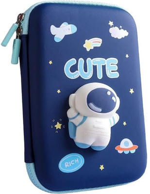 deoxy Eva 3D Astronaut Art EVA Pencil Box(Set of 1, Dark Blue)