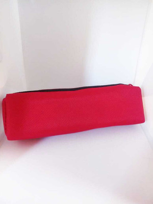 AK ULTIMATE Plain Pencil Pouch_Red Plain Pencil Pouch_Red Art Polyester Pencil Box(Set of 1, Red)