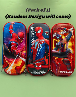 Ink spot Signature SPIDERMAN Art EVA Pencil Box(Set of 1, Multicolor)
