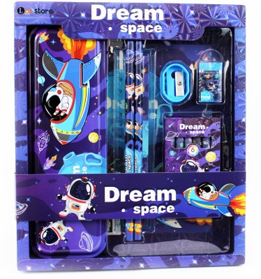 LOL store dream space dream space cartoon character Art Metal Pencil Box(Set of 1, Blue)