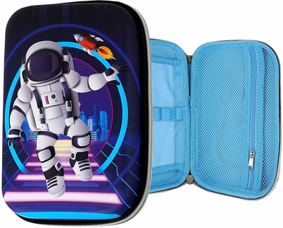 Bhive space theme 3d pencil case boys and girls Art Canvas Pencil Box(Set of 1, Multicolor)