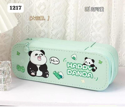 ridhhu mart 1 1 Art Artificial Leather Pencil Boxes(Set of 1, Light Green)