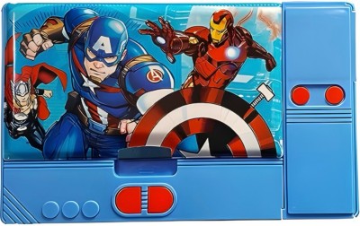 SHAMlin Avengers geometry pencil box jumbo Super hero avengers Theme Art Plastic Pencil Box(Set of 1, Multicolor)