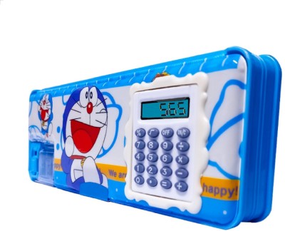 CNA 2022 Doraemon Multipurpose Pencil Box with Calculator & Dual sharpener. Pencil boxes, will intereset your child Magnetic, Jombo Pencil Boxes, by Dipsha Art Plastic Pencil Box(Set of 1, Multicolor)