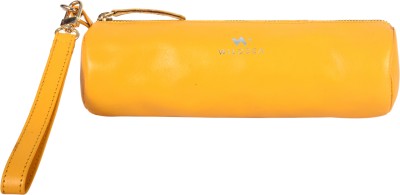 Wilodea 2023 Solid Art Pure Leather Pencil Box(Set of 1, Yellow)