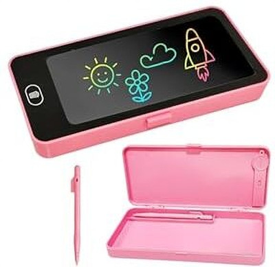 Jeevan Jyoti Agency LCD WritingTablet with Pencil box/ Drawing Board / slate for kid - DIGITAL ERASABLE WRITING TABLET, INBUILD PENCIL BOX Art Plastic Pencil Box(Set of 1, Multicolor)