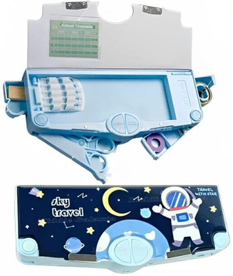 shopsquze 001 space theme uniqe Art Plastic Pencil Box(Set of 1, Multicolor)