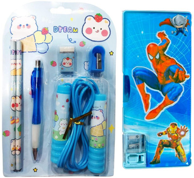 Teakwood spiderman spiderman Art Plastic Pencil Box(Set of 1, Blue)