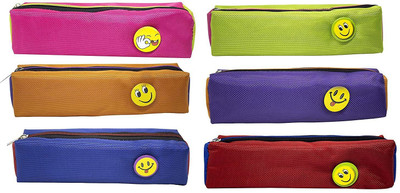 FULLY PH233 NA Art Polyester Pencil Boxes(Set of 6, Multicolor)