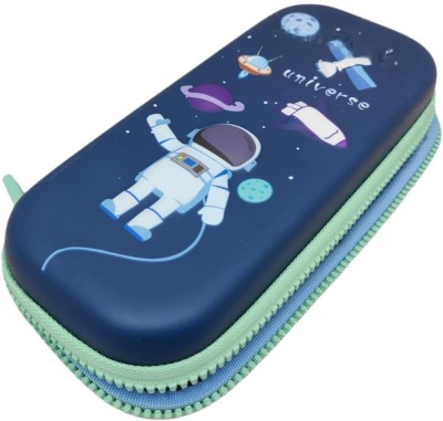 Onkaar 3D EVA SPACE POUCH FOR GIRLS AND BOYS SPACE DESIGN Art EVA Pencil Box(Set of 1, Blue)