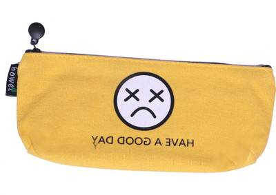 CraftyBug SMILEY CRAFTYBUG PREMIUM CANVAS PENCIL BOX Art Canvas Pencil Boxes(Set of 1, Yellow)