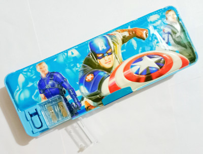 SOPALI Super man pen Super man Art Plastic Pencil Box(Set of 1, Blue)