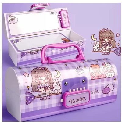 radhey preet Most Popular & Trending Girl Print Password Protected Pencil Case With Suitcase Style Made From Heavy Quality For Boy & Girl RP640 Art Plastic Pencil Box(Set of 1, Multicolor) radhey preet Most Popular & Trending Girl Print Password Protected Pencil Case With Suitcase Style Made From Heavy Quality For Boy & Girl RP640 Art Plastic Pencil Box(Set of 1, Multicolor)