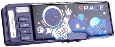 ASTIKAYA 1 Password Lock Compass Art Plastic Pencil Box(Set of 1, Multicolor)