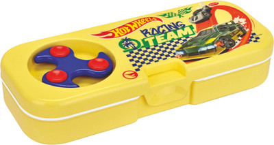Pratap Focus Hot Wheels Art Polypropylene Pencil Box(Set of 1, Yellow)