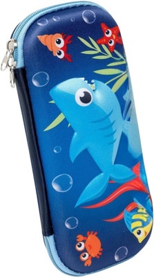 VOXEL Fish Nature Art Canvas Pencil Box(Set of 1, Multicolor)