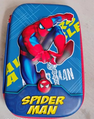 CraftGuru 652 SPIDERMAN SWAGE 1 Art Polyester Pencil Box(Set of 1, Blue)