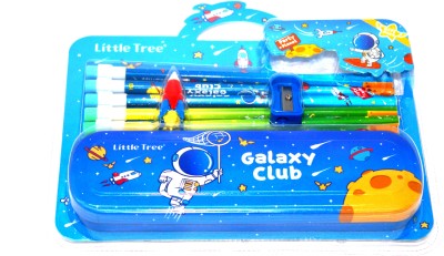 Teenage Porium Galaxy Galaxy club Art Metal Pencil Box(Set of 9, Blue)