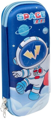 VOXEL Space Travel Nature Art Canvas Pencil Box(Set of 1, Multicolor)