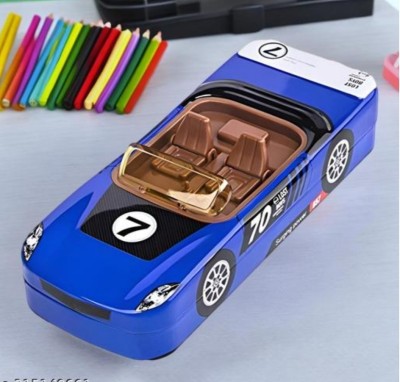 eiliaz Nass Car shape Art Metal Pencil Box(Set of 1, Blue)
