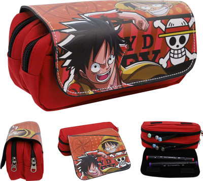 SERPLEX NA Cartoon Art Canvas Pencil Box(Set of 1, Multicolor)
