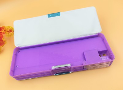 Paper Bear Frozen Frozen Art Plastic Pencil Box(Set of 2, Purple)