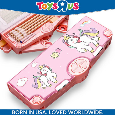 Toys R Us Unicorn Unicorn Art Plastic Pencil Box(Set of 1, Pink)