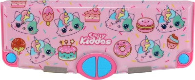 smily kiddos Pop Out Kitty Art Plastic Pencil Box(Set of 1, Pink)