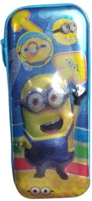 SHIVMYRA 3D Pouch Bag Cover Pencil Case, School Supply Organiser for Students (Minnions) minnions Art EVA Pencil Box(Set of 1, Blue, Yellow)