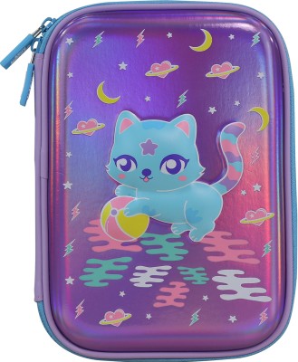 smily kiddos Kitty Theme pencil case Art EVA Pencil Box(Set of 1, Purple)