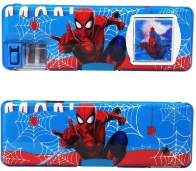 Royal krafts Calculator Spiderman Art Plastic Pencil Box(Set of 1, Blue)