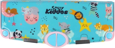 smily kiddos Pop Out Rainbow Animals Art Plastic Pencil Box(Set of 1, Light Blue)