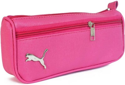 HAPPY SHOPPING STORE Girls&Boys School Pouch Best Quality for Office,Pen Case Birthday Gift for Kids 1 Art Pure Leather Pencil Box(Set of 1, Pink)