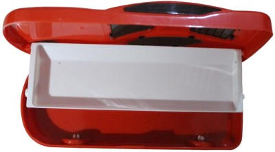 Moonlight Car Pencil Box Geometry Art Plastic Pencil Box(Set of 1, Red)