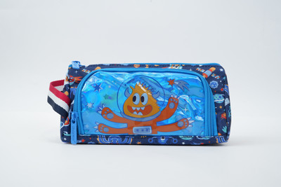 kidgets 3D Character Pouches 3D Character Pouch Art Polyester Pencil Box(Set of 1, Multicolor)