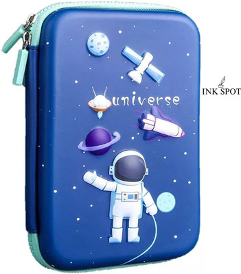 Ink spot Professtional Astronaut Art Plastic Pencil Box(Set of 1, Blue)