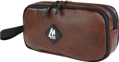 smily kiddos Utility pouch Art Artificial Leather Pencil Box(Set of 1, Brown)