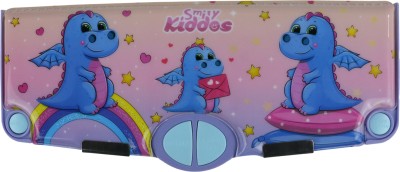 smily kiddos Pop Out Dragon Theme Art Plastic Pencil Box(Set of 1, Pink)