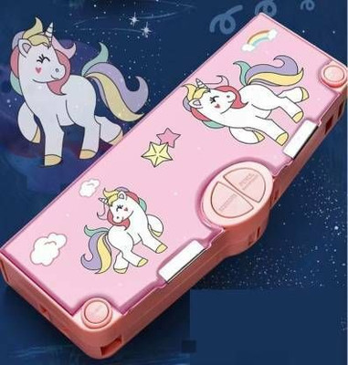 sk bazaar 1 Unicorn Art Plastic Pencil Box(Set of 1, Multicolor)