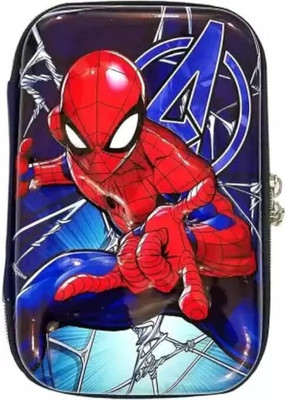 Taufa Villa pencil box Spiderman Art Polyester Pencil Box(Set of 1, Blue)