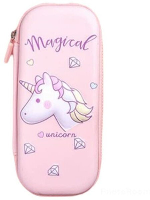 shree giriraj enterprise pouch unicorn Art Canvas Pencil Box(Set of 1, Pink)