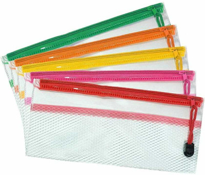 Paaroots water pouch Net Pouch Art Polyester Pencil Boxes(Set of 5, Multicolor)