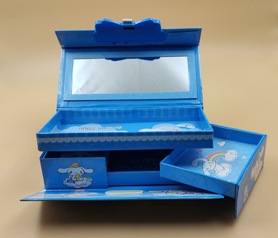 Paper Bear Multi-Function Storage Bag Secret Compartment Pencil Box Multi-Layer Password Protected Pencil Box Art Plastic Pencil Box(Set of 1, Light Blue)