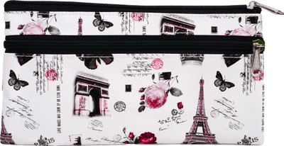 rayie collection BG06 1 Art Polyester Pencil Box(Set of 1, White)