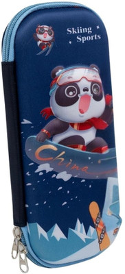 RV Mart Panda Nature Art Canvas Pencil Box(Set of 1, Multicolor)
