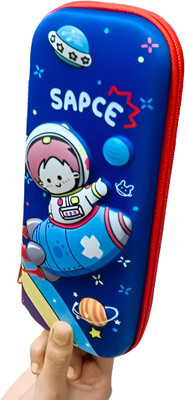 KEE 1 1 Art Polyester Pencil Box(Set of 1, Blue)