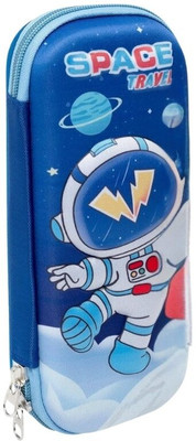 VOXEL Space Travel Nature Art Canvas Pencil Box(Set of 1, Multicolor)