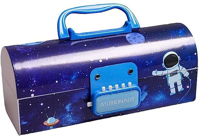 SHOPPINGKART Suitcase Style Password Lock Pencil Case Cartoon Art Plastic Pencil Box(Set of 1, Multicolor)